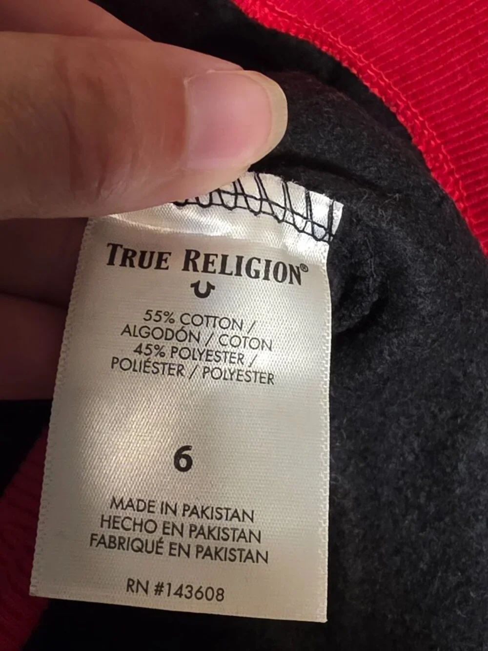 True Religion Boys Split-Color Allover Monogram Hoodie and Jogger Sweatsuit Set